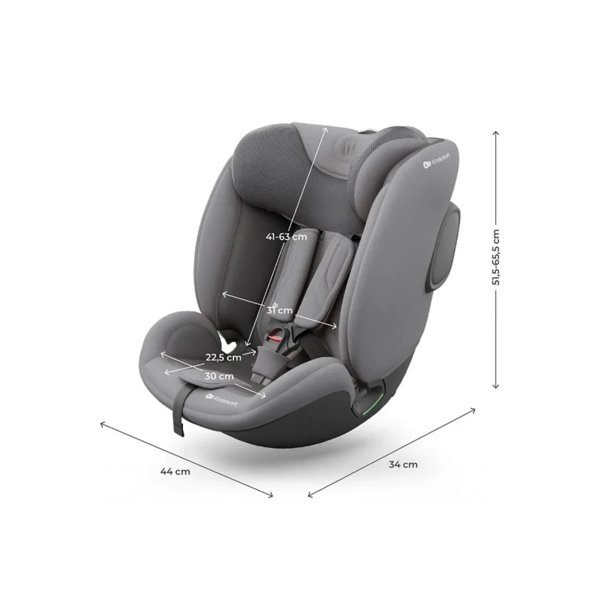 Kinderkraft Endura Safe Car Seat Modular System - Grey