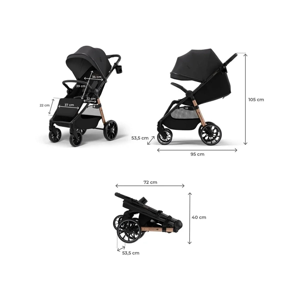 Kinderkraft Grande 2 Stroller - Midnight Black