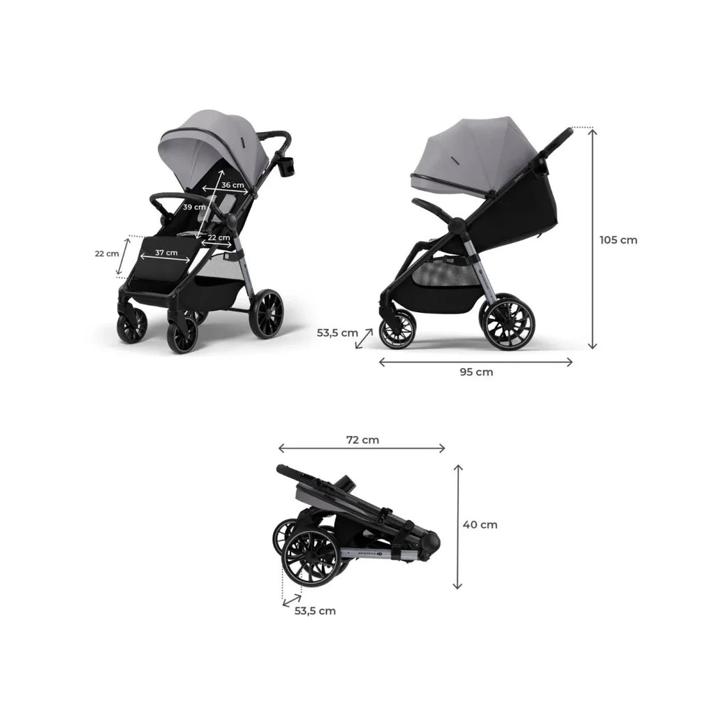 Kinderkraft Grande 2 Stroller - Moonlight Grey