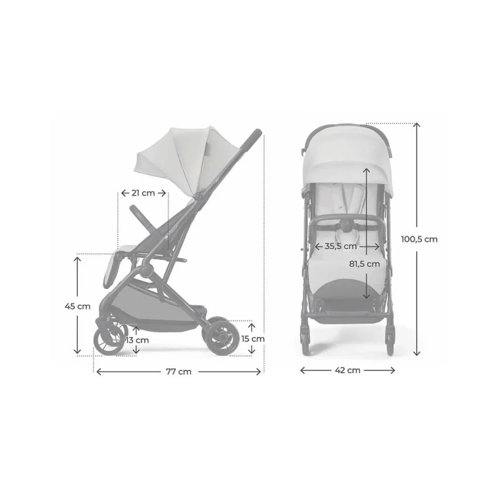 Kinderkraft Indy 3 Stroller - Urban Grey