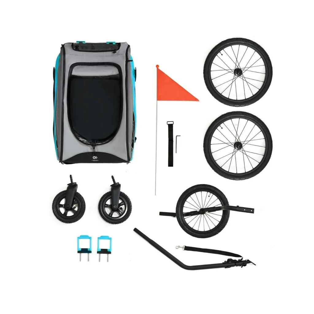 Kinderkraft Nava 3-in-1 Stroller - Hawaiian Blue