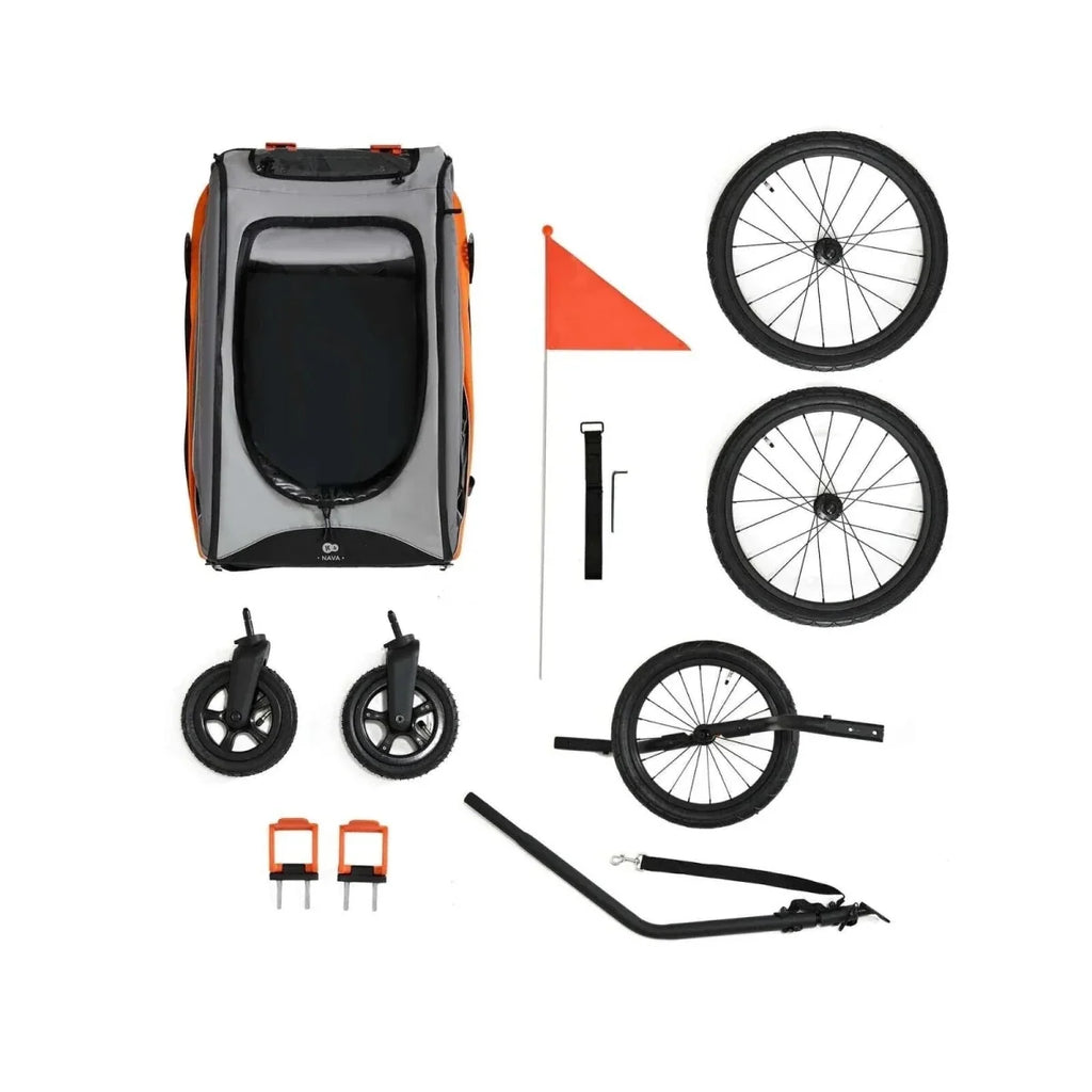 Kinderkraft Nava 3-in-1 Stroller - Sunny Orange