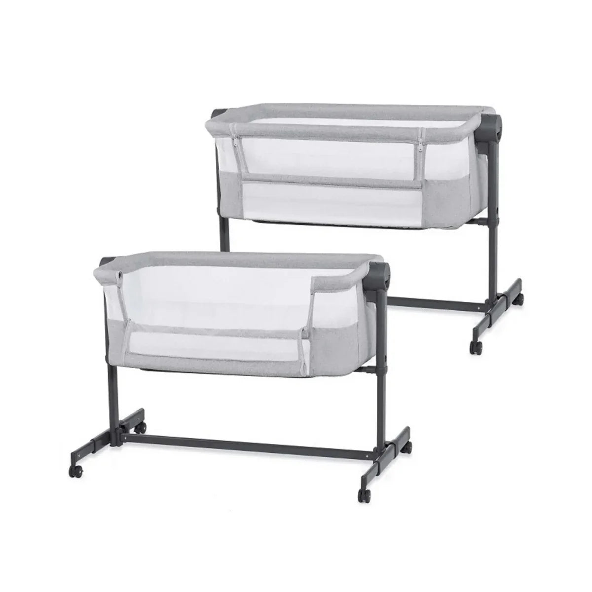 Kinderkraft Nestee Up 2 Bedside Crib - Light Grey
