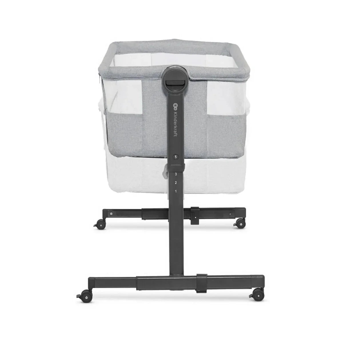 Kinderkraft Nestee Up 2 Bedside Crib - Light Grey