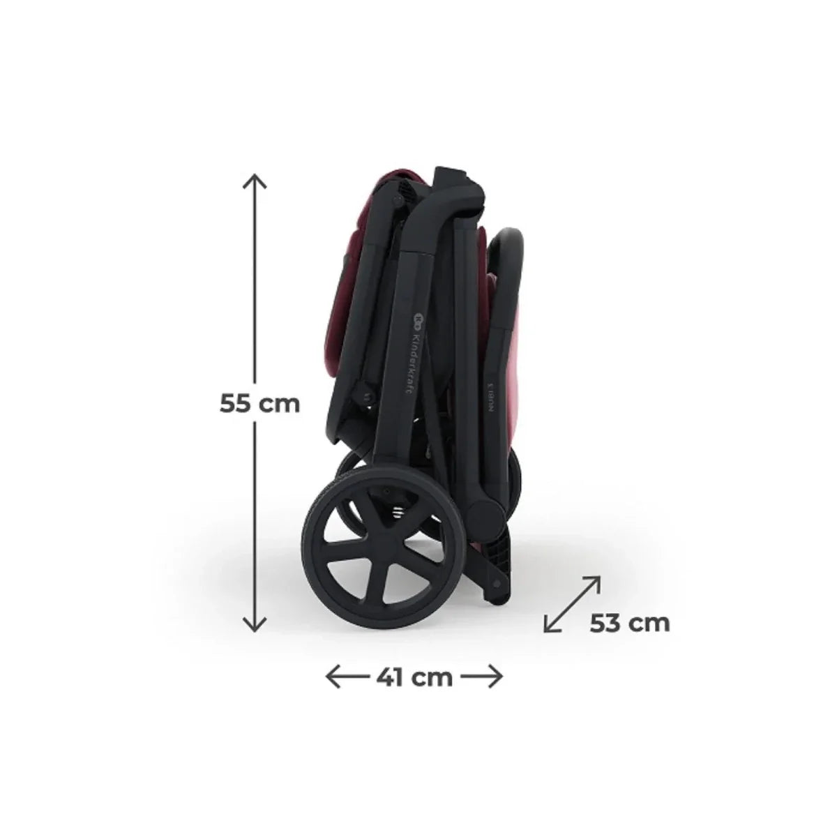 Kinderkraft Nubi 3 Stroller - Dark Ruby