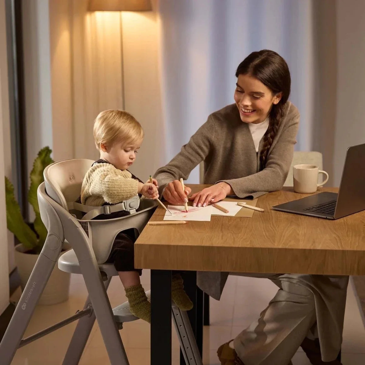Kinderkraft Tino 3-in-1 Highchair - Grey