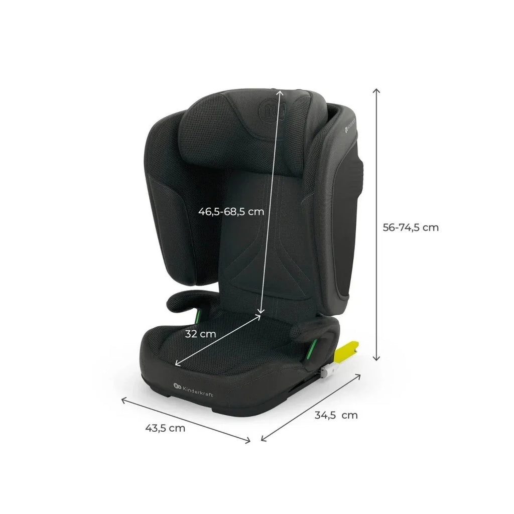 Kinderkraft UNITY 2 i-Size Group 2/3 Car Seat - Black