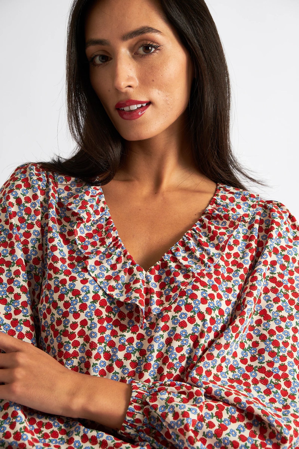 Kyara Strawberry Fields Print Blouse