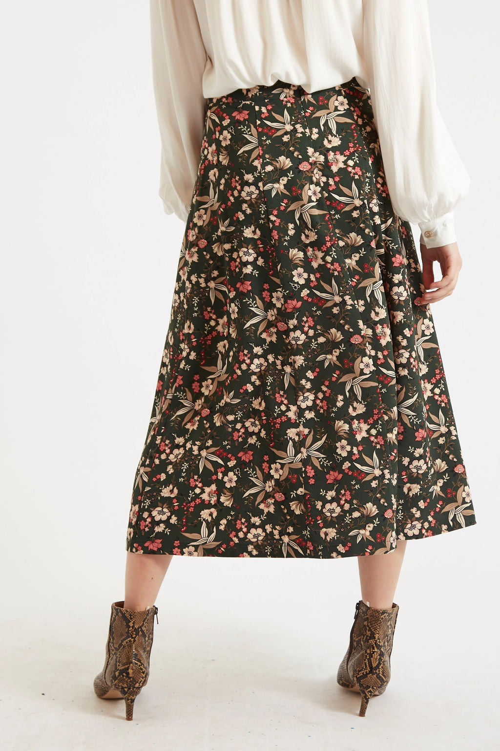 Kiyo Tapestry Print Midi Skirt