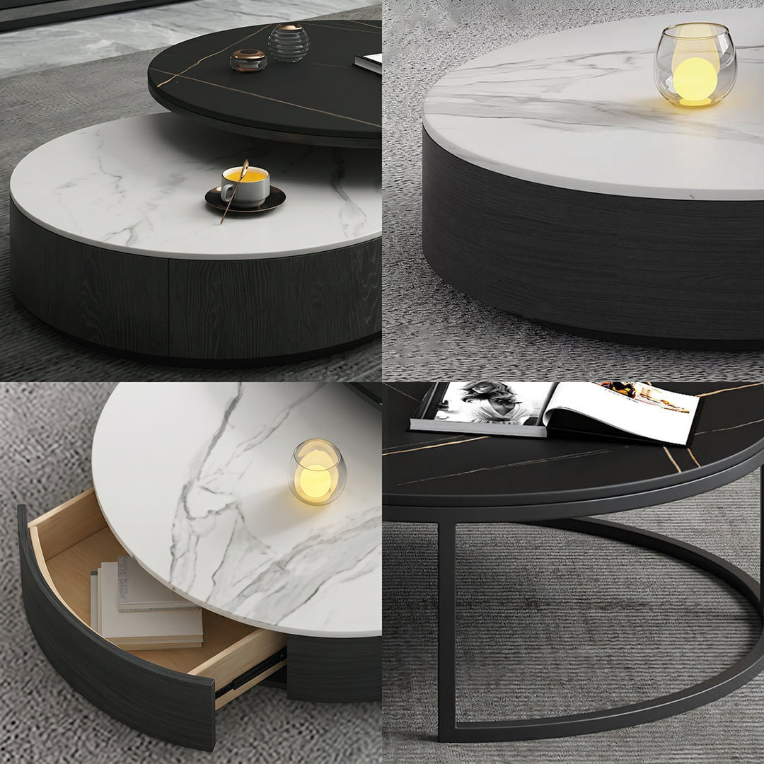 Kahoo Nesting Coffee Table, TV Stand, Sintered Stone