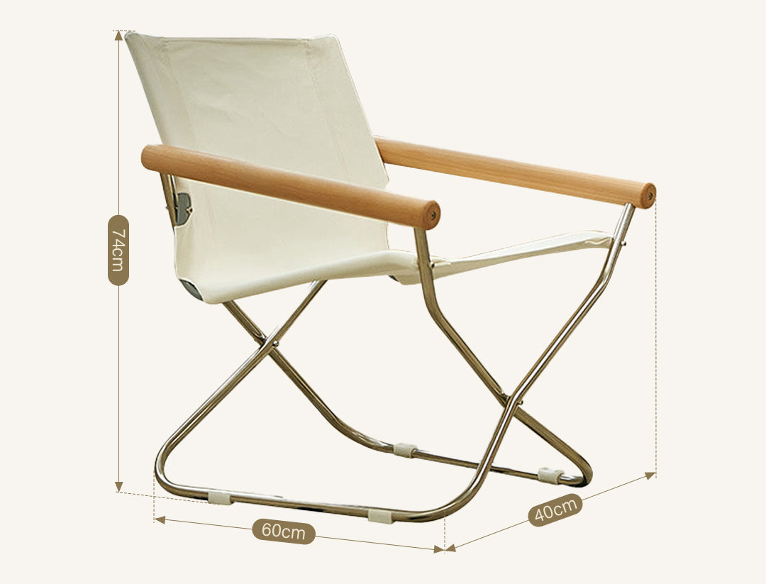 Kato Foldable Armchair, Stainless Steel