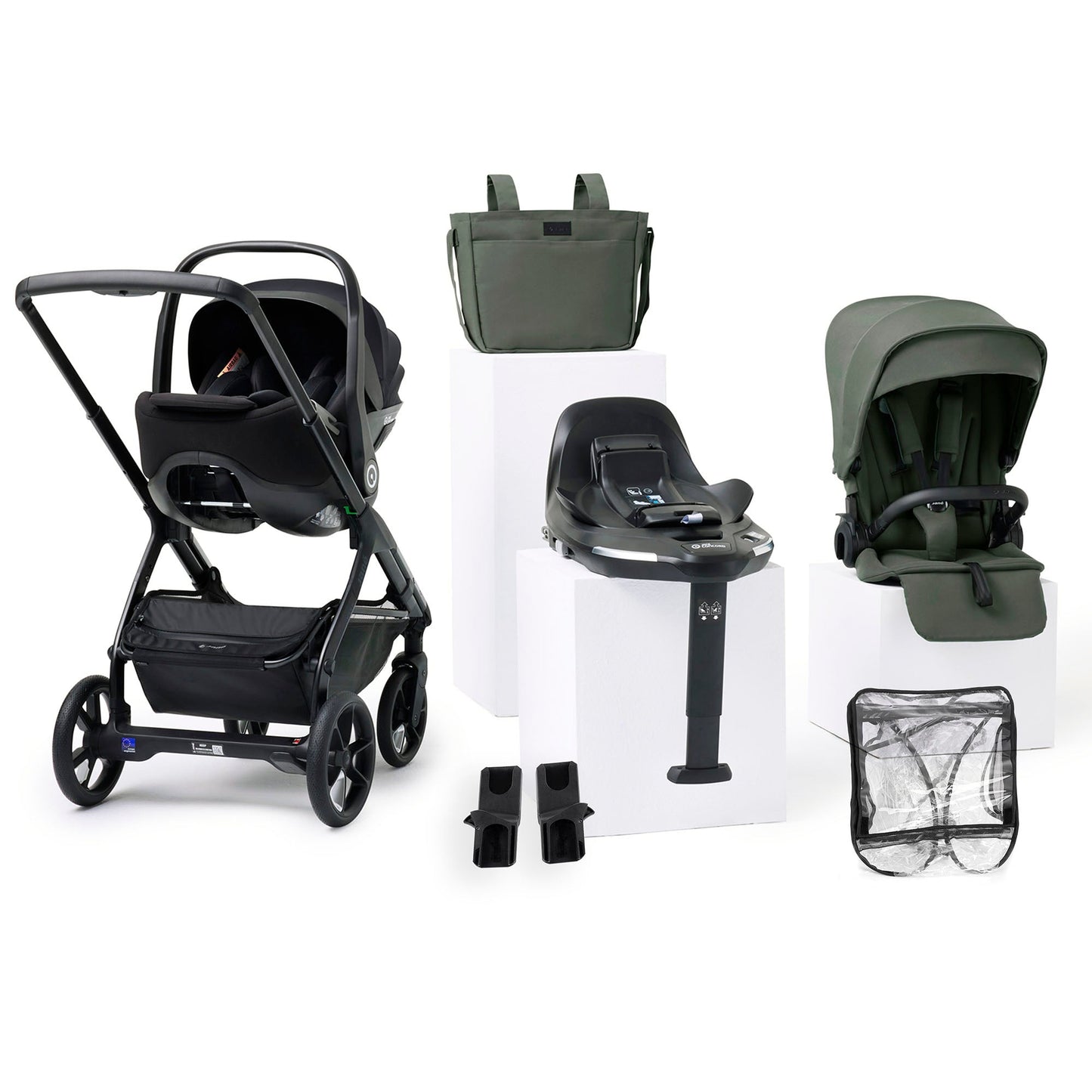 Jane Keep Pushchair + Kombibaby Lie-Flat 360 Car Seat Travel System