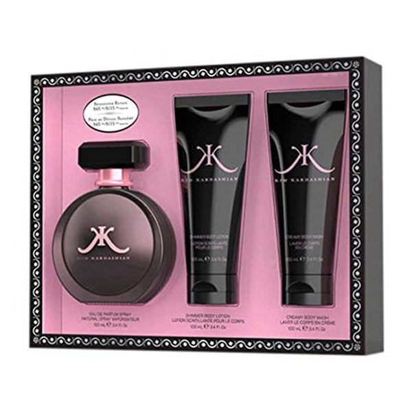 Kim Kardashian Gift Set 100ml EDP + 100ml Shower Gel + 100ml Body Lotion