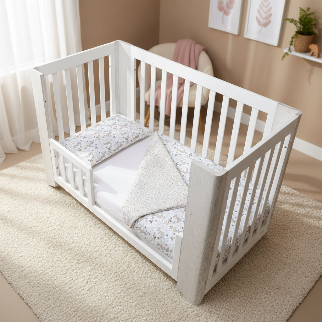 Koalaroo Organic Cotton Toddler 3 Piece All-in-One 4.0 Tog Quilt Bedding Set with Bumper