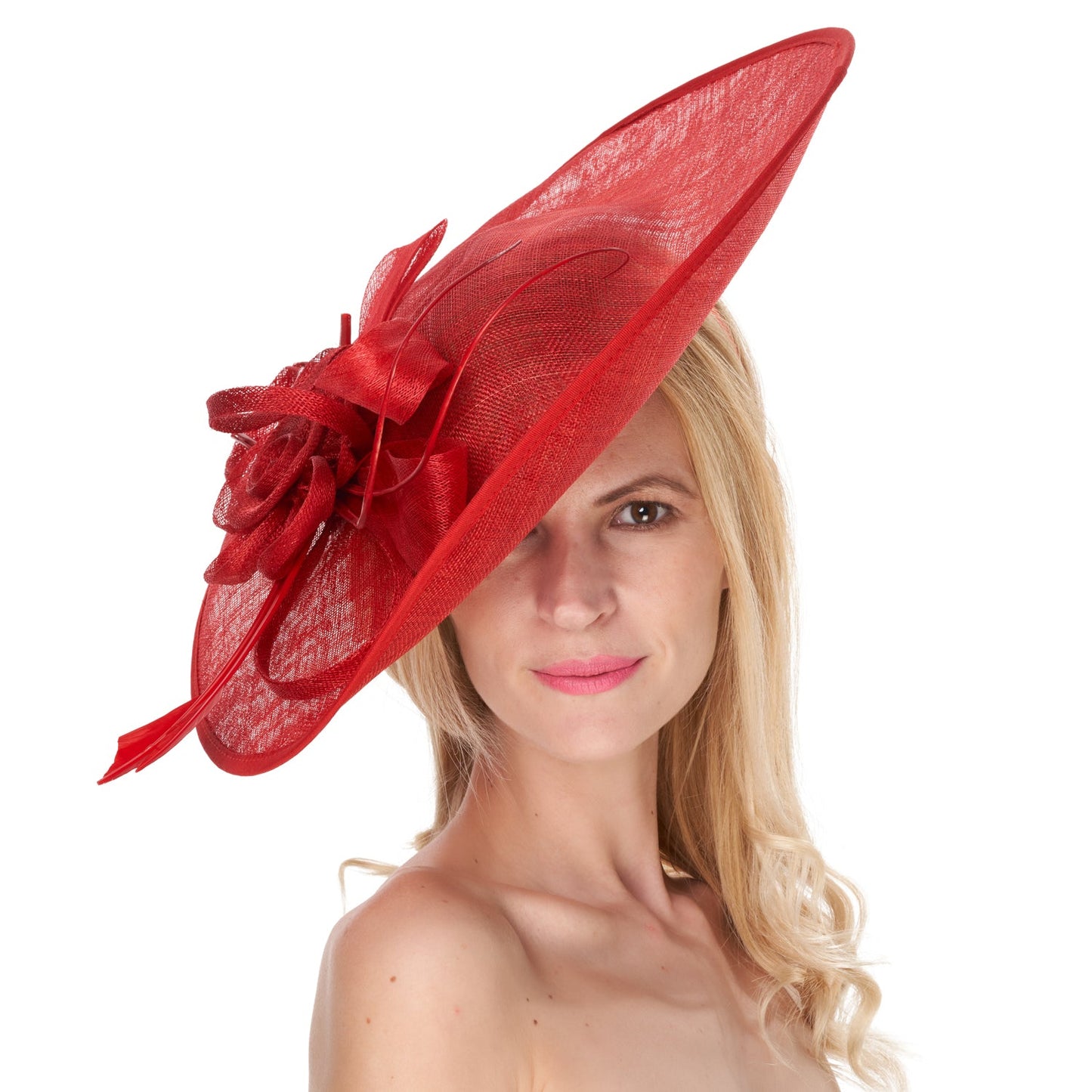 41cm Large SInamay Hatinator Disc Saucer Brim Hat Fascinator on Headband