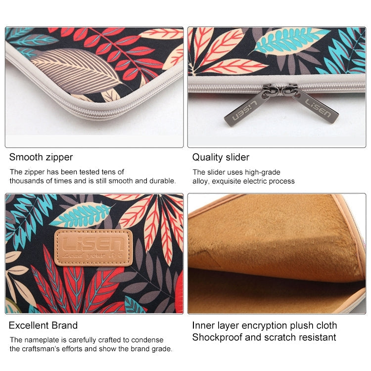 Lisen 10 inch Sleeve Case  Colorful Leaves Zipper Briefcase Carrying Bag for iPad Air 2, iPad Air, iPad 4, iPad New, Galaxy Tab A 10.1, Lenovo Yoga 10.1 inch, Microsoft Surface Pro 10.6,  10 inch and Below Laptops / Tablets, 10 inch