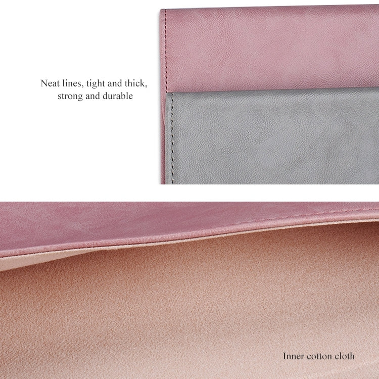 PU01S PU Leather Horizontal Invisible Magnetic Buckle Laptop Inner Bag for 14.1 inch laptops, 14.1 inch