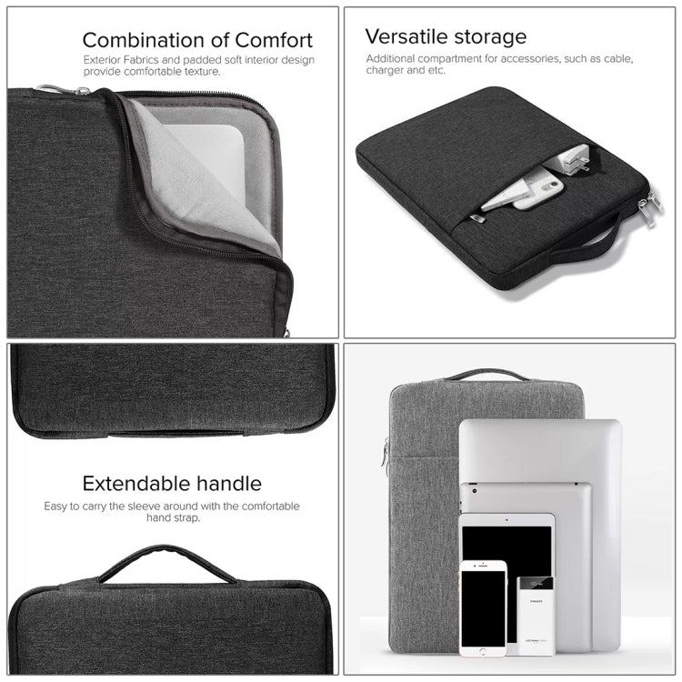 11.6 inch Universal Fashion Soft Laptop Denim Bags Portable Zipper Notebook Laptop Case Pouch for MacBook Air, Lenovo and other Laptops, Size: 32.2x21.8x2cm, 11.6 inch Purple, 11.6 inch Magenta, 11.6 inch Blue, 11.6 inch Grey, 11.6 inch Dark Blue      ...