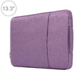 13.3-inch Universal Denim Laptop Sleeve with Zipper, 35.5x26.5x2cm, Purple