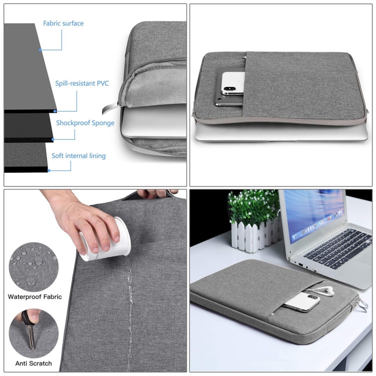 13.3-inch Universal Denim Laptop Sleeve with Zipper, 35.5x26.5x2cm, Purple