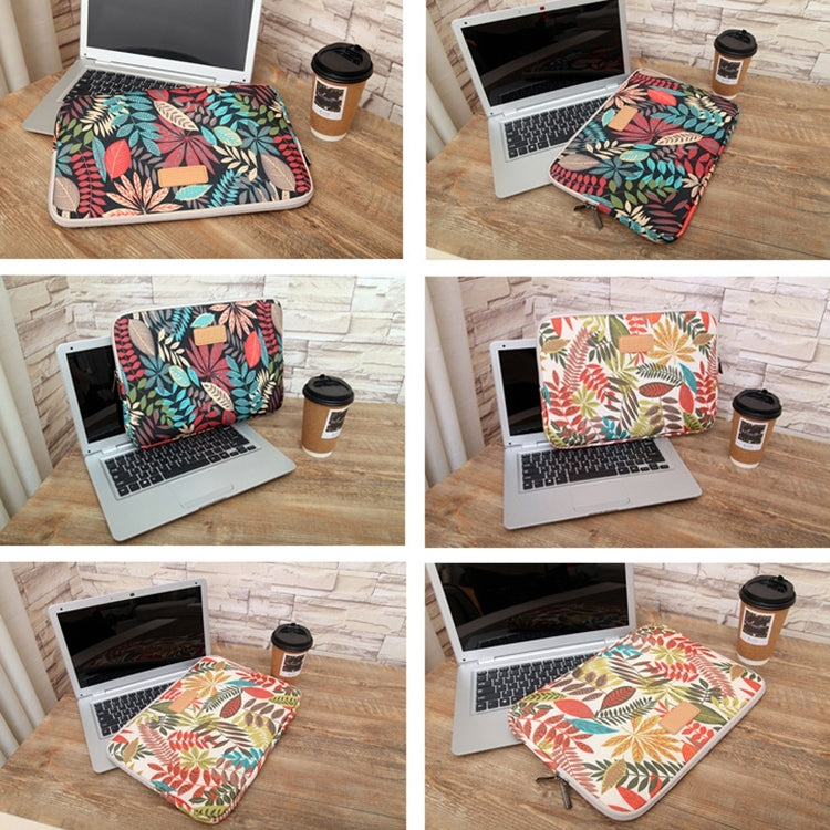 Lisen 7.0 inch Sleeve Case Colorful Leaves Zipper Briefcase Carrying Bag, 7.0 inch
