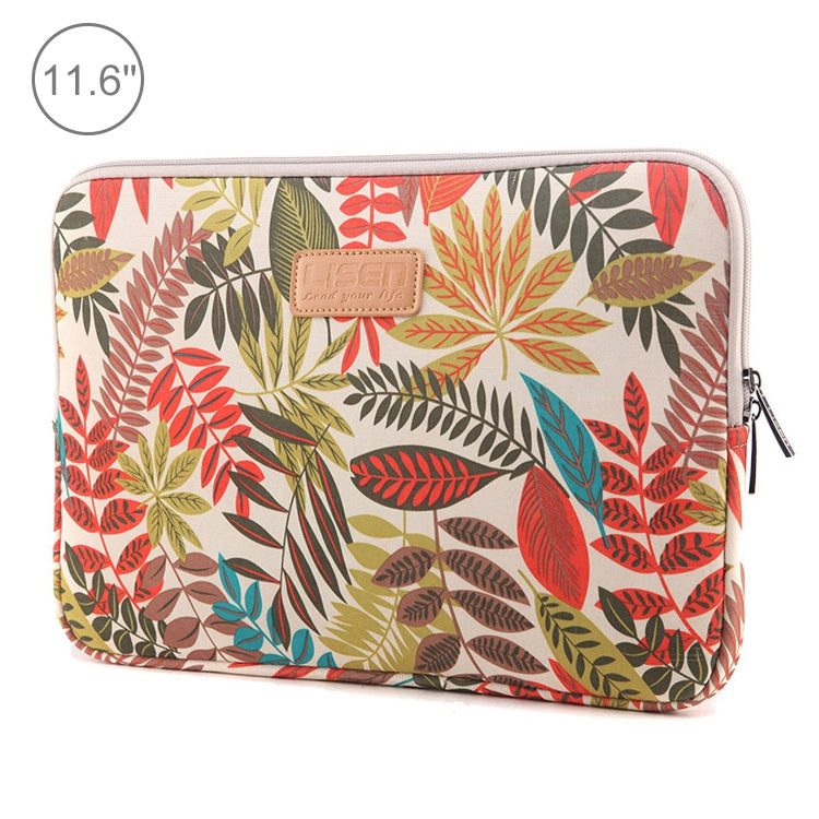 Lisen 11.6 inch Sleeve Case Colorful Leaves Zipper Briefcase Carrying Bag, 11.6 inch
