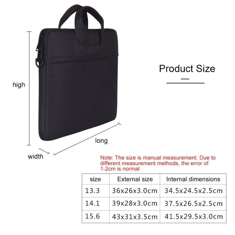 ST01S Waterproof Oxford Cloth Hidden Portable Strap One-shoulder Handbag for 14.1 inch Laptops, ST01S 14.1 inch Black, ST01S 14.1 inch Pink, ST01S 14.1 inch Light Grey, ST01S 14.1 inch Dark Gray, ST01S 14.1 inch Navy Blue