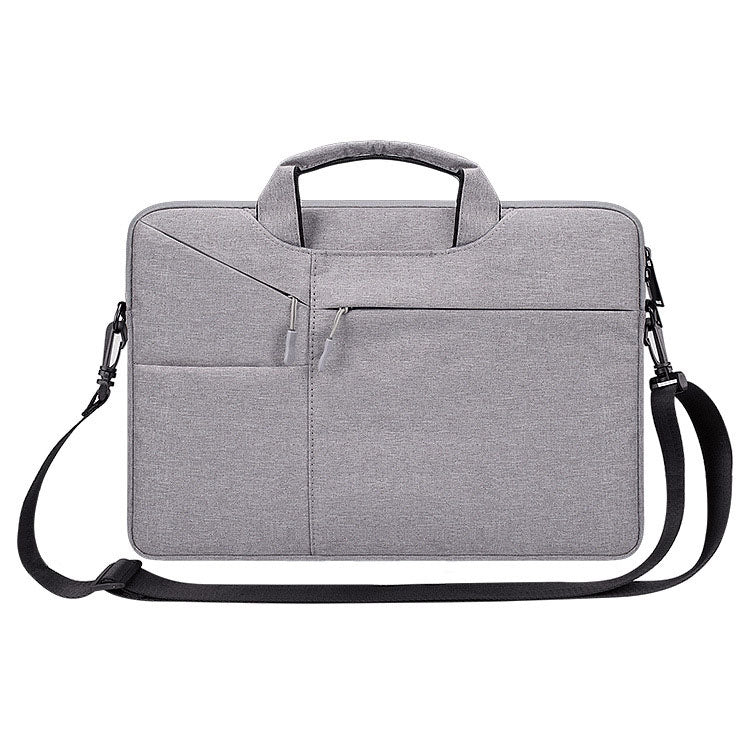ST02S Waterproof Tear Resistance Hidden Portable Strap One-shoulder Handbag for 14.1 inch Laptops, with Suitcase Belt, ST02S 14.1 inch Black, ST02S 14.1 inch Dark Gray, ST02S 14.1 inch Pink, ST02S 14.1 inch Light Grey, ST02S 14.1 inch Navy Blue