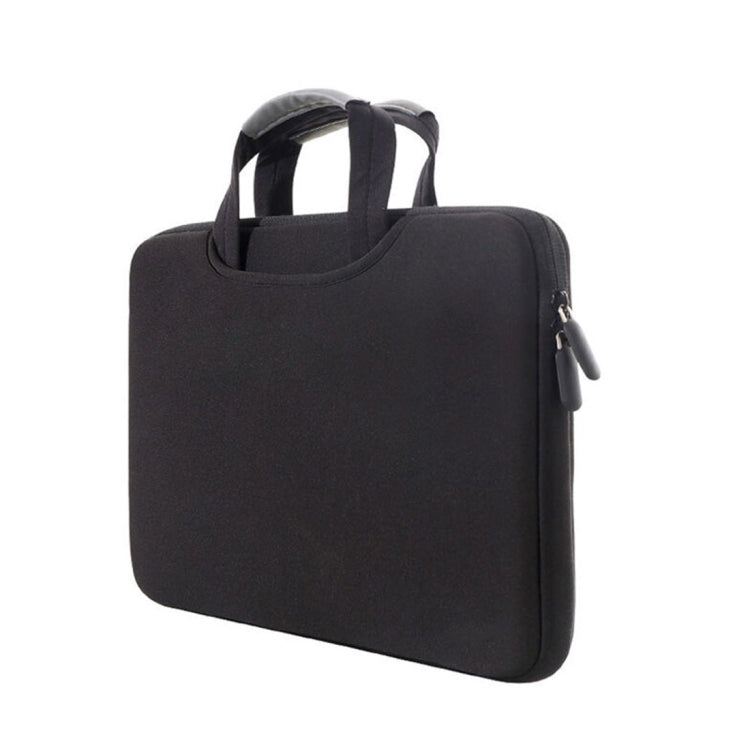 15.4 inch Portable Air Permeable Handheld Sleeve Bag for MacBook Air / Pro, Lenovo and other Laptops, Size: 38x27.5x3.5cm (Black)