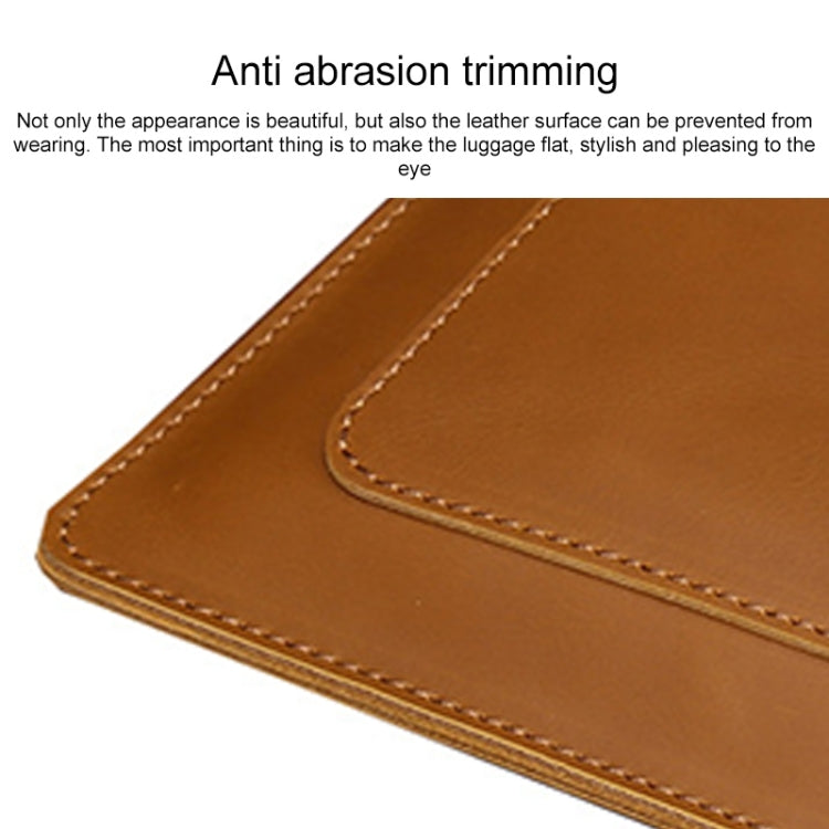 Universal Genuine Leather Business Zipper Laptop Tablet Bag For 12 inch and Below, 12 inch