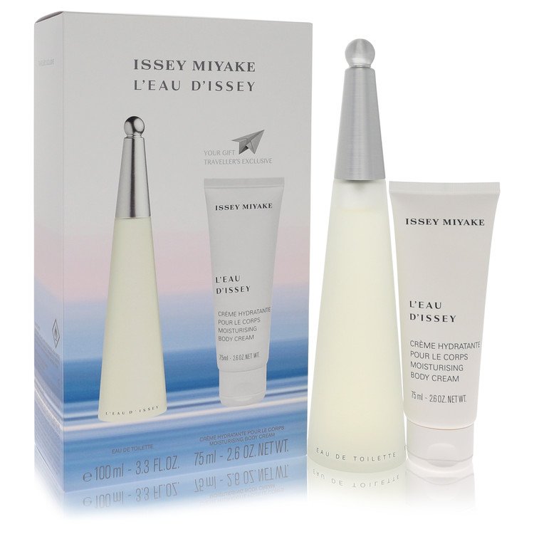 L'EAU D'ISSEY by Issey Miyake Gift Set ‚Äö√Ñ√¨ 3.3 oz/100 ml Eau de Toilette Spray + 2.6 oz/75 ml Body Cream for Women