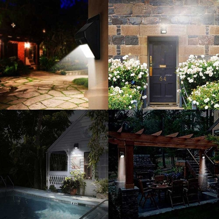 White Light Outdoor Solar Motion Sensor Light, 20 LED for Yard / Garden / Home / Driveway / Stairs / Outside Wall(Black)