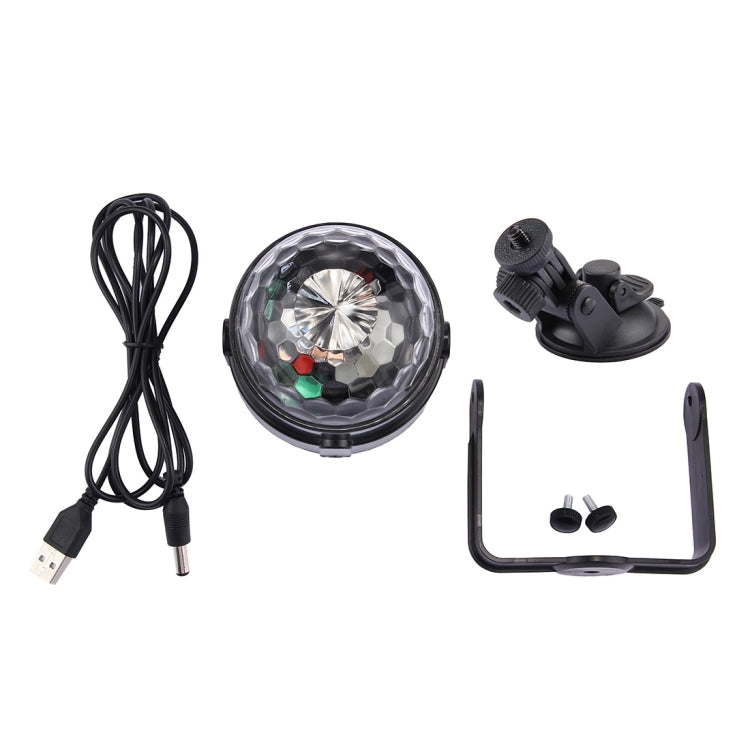 3W RGB Magic Ball LED Stage Light , USB Sound Control Rotating Disco DJ Light, DC 5V