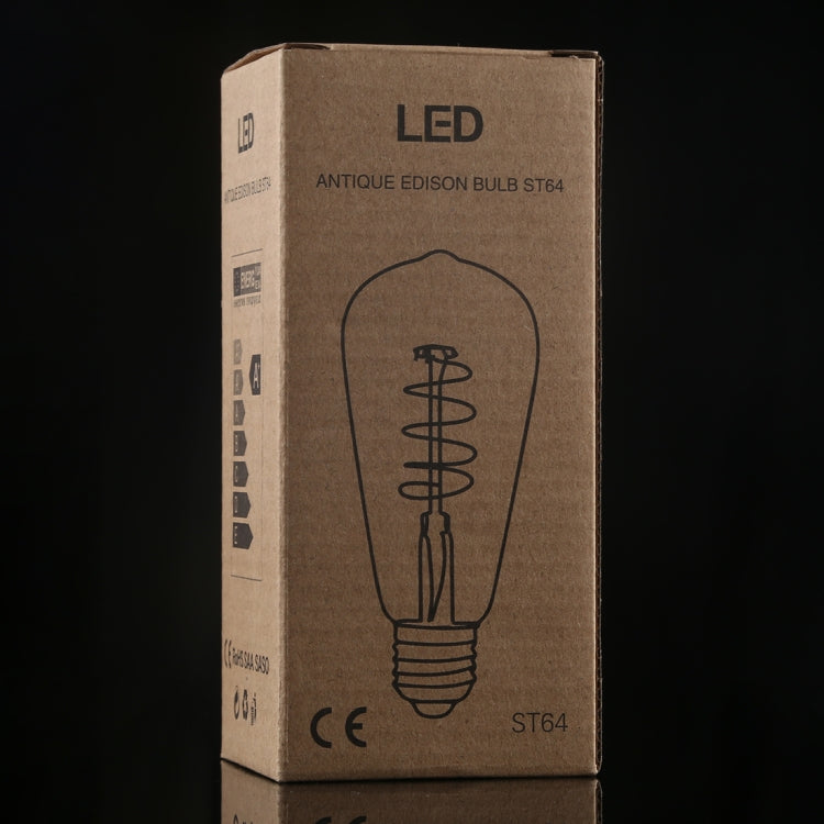 ST64 E27 4W 4 LEDs 600 LM 3000K Retro Dimming LED Filament Light Bulb Energy Saving Light, AC 220V, ST64 4W White Light, ST64 4W Warm White