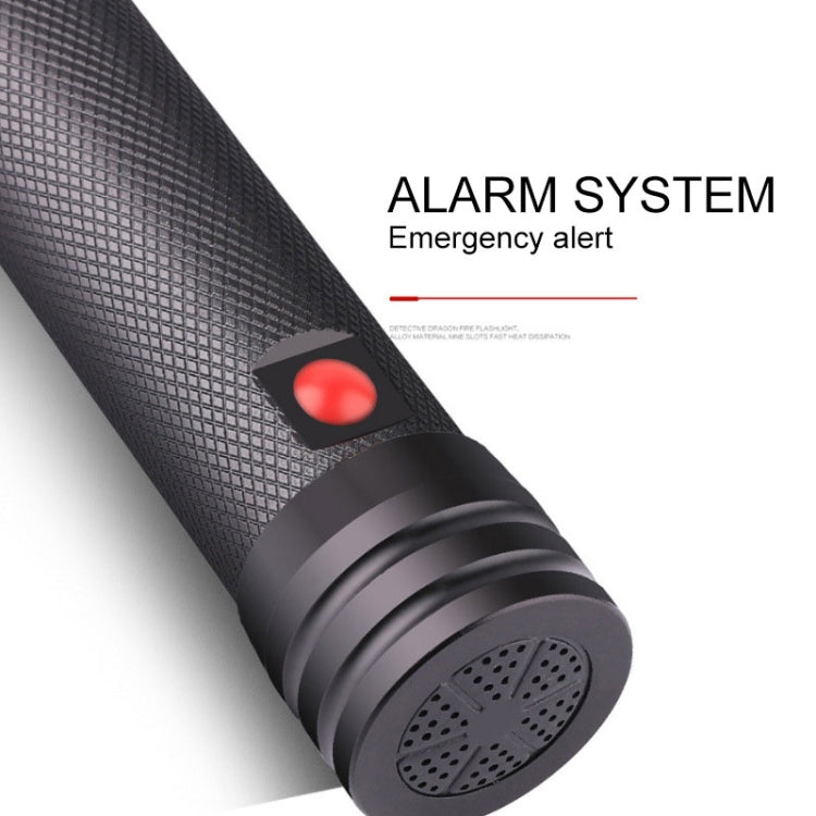 Multi-functional Car Safety Hammer Solar Alarm Emergency Working Flashlight (Black)