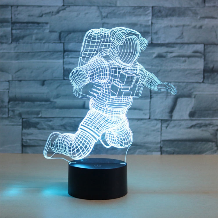 Astronaut Shape 3D Colorful LED Vision Light Table Lamp, Crack Touch Version, Crack Touch Version