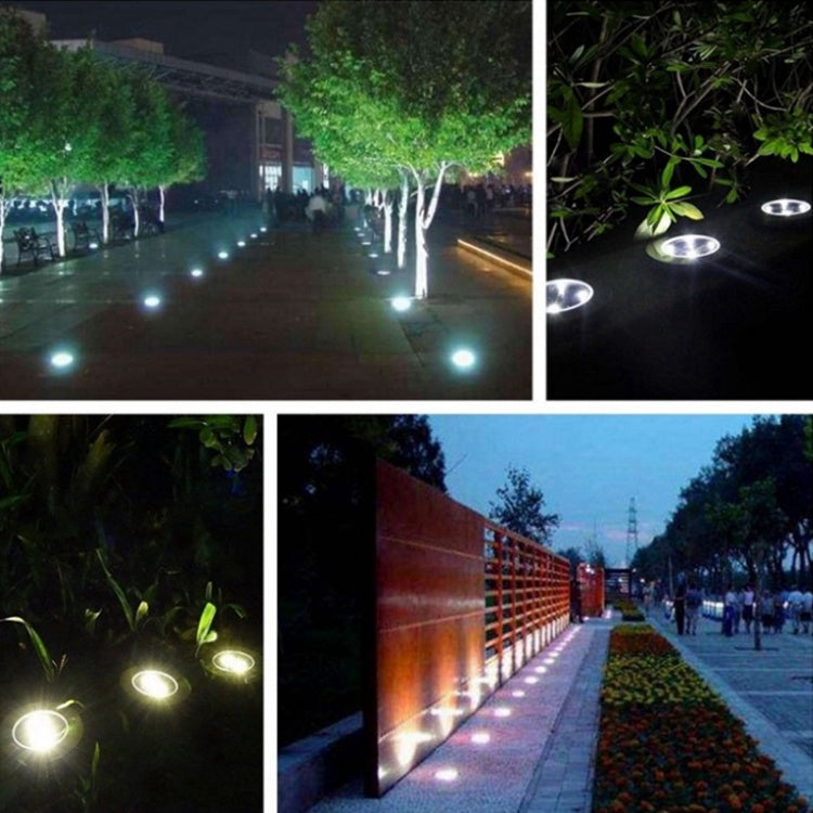 2 PCS 16 LEDs Solar Powered Buried Light Under Ground Lamp IP65 Waterproof Outdoor Garden Street Light, 16 LEDs