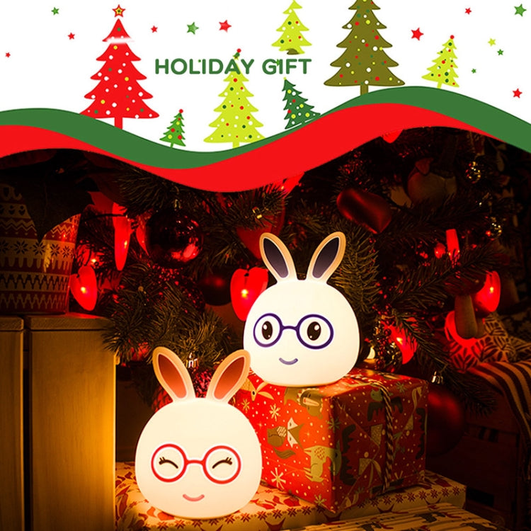Creative Battery Powered LED Decoration Lamp Novelty Gift, Smile Pink Rabbit/Battery-Powered, Smile Blue Rabbit/Battery-Powered, Happy Pink Rabbit/Battery-Powered, Happy Blue Rabbit/Battery-Powered