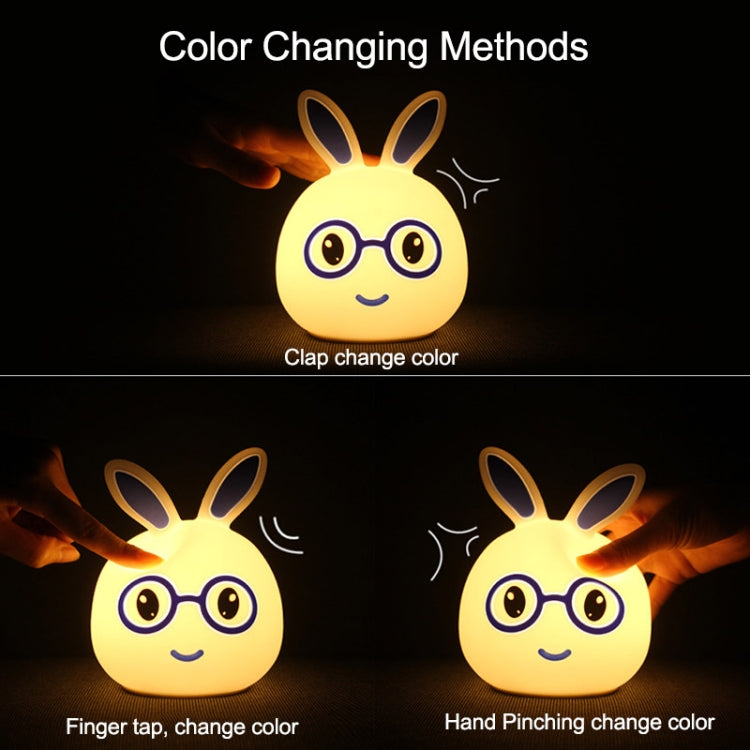 Creative Battery Powered LED Decoration Lamp Novelty Gift, Smile Pink Rabbit/Battery-Powered, Smile Blue Rabbit/Battery-Powered, Happy Pink Rabbit/Battery-Powered, Happy Blue Rabbit/Battery-Powered
