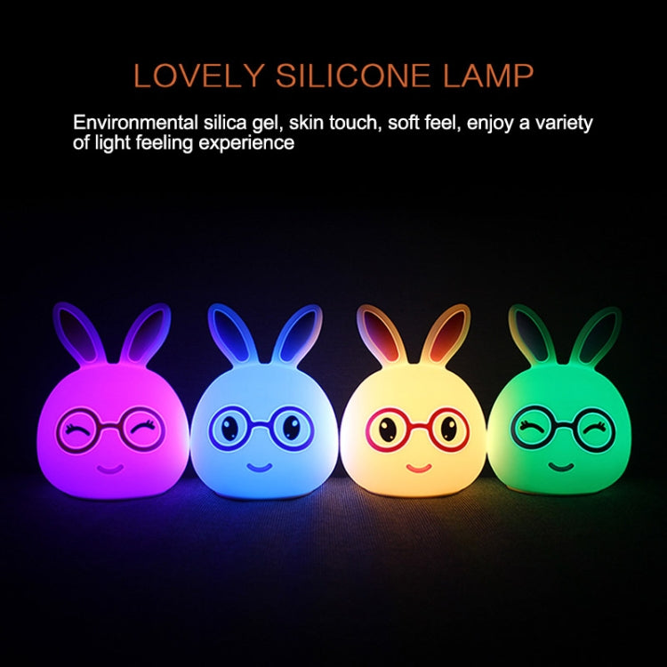 Creative Battery Powered LED Decoration Lamp Novelty Gift, Smile Pink Rabbit/Battery-Powered, Smile Blue Rabbit/Battery-Powered, Happy Pink Rabbit/Battery-Powered, Happy Blue Rabbit/Battery-Powered