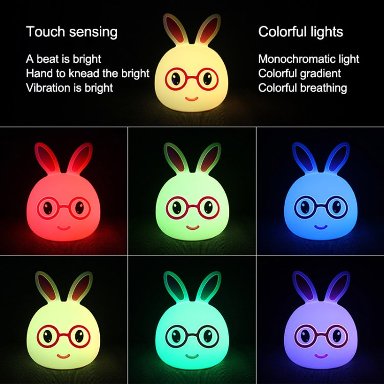 Creative Battery Powered LED Decoration Lamp Novelty Gift, Smile Pink Rabbit/Battery-Powered, Smile Blue Rabbit/Battery-Powered, Happy Pink Rabbit/Battery-Powered, Happy Blue Rabbit/Battery-Powered