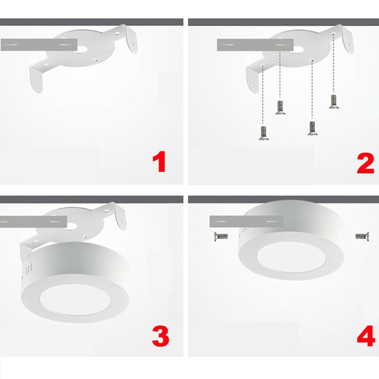 12cm 30 LEDs SMD 2835, AC 85-265V, 6W White Light, 6W Warm White Light