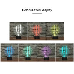 Candlestick Black Base Creative 3D LED Decorative Night Light, Powered by USB and Battery, Powered by USB and Battery