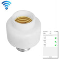 200W Max E27 APP Remote Control WiFi Smart Light Bulb Adapter Lamp Base Works with Alexa Echo & Google Home, AC 100-250V, APP Control