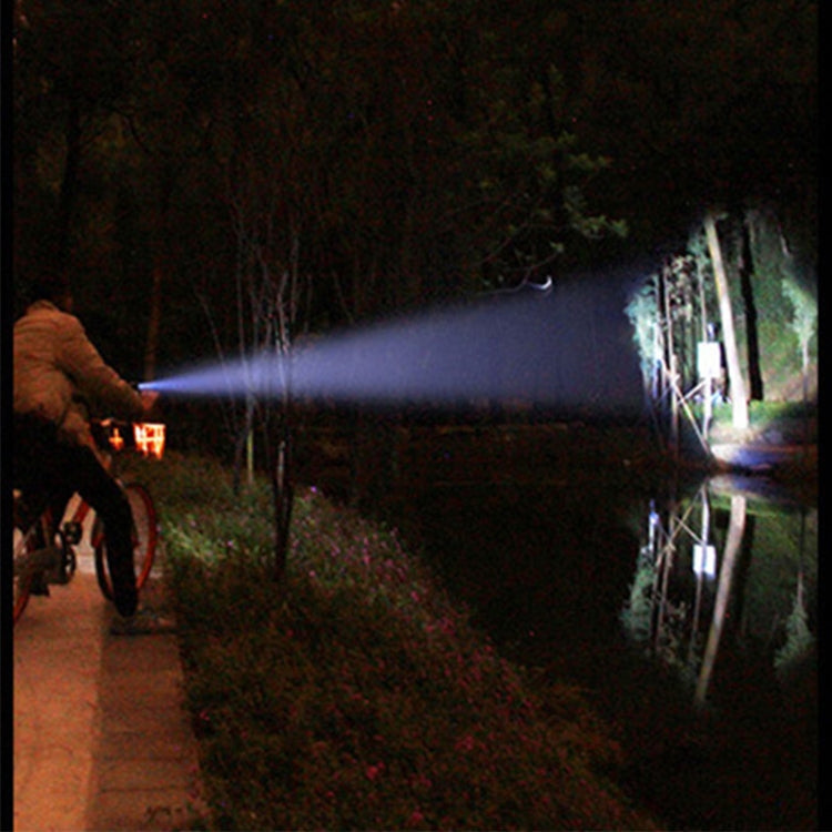 KS-737 USB Charging Waterproof T6+XPE Zoomable LED Flashlight with 4-Modes