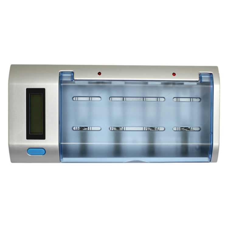 AC 100-240V 4 Slot Battery Charger for AA & AAA & C / D Size Battery, with LCD Display, UK Plug