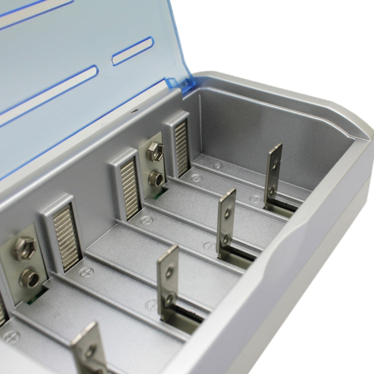 AC 100-240V 4 Slot Battery Charger for AA & AAA & C / D Size Battery, with LCD Display, UK Plug