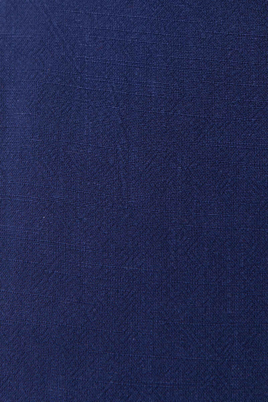 Reese Linen Mix Button Through Midi Shirt Dress - Navy