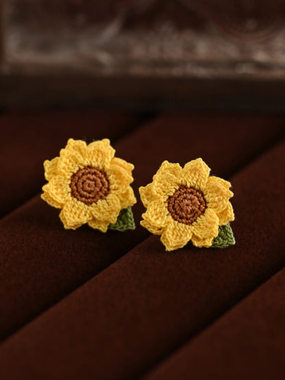Sun-Kissed Sunflower Bloom Earrings