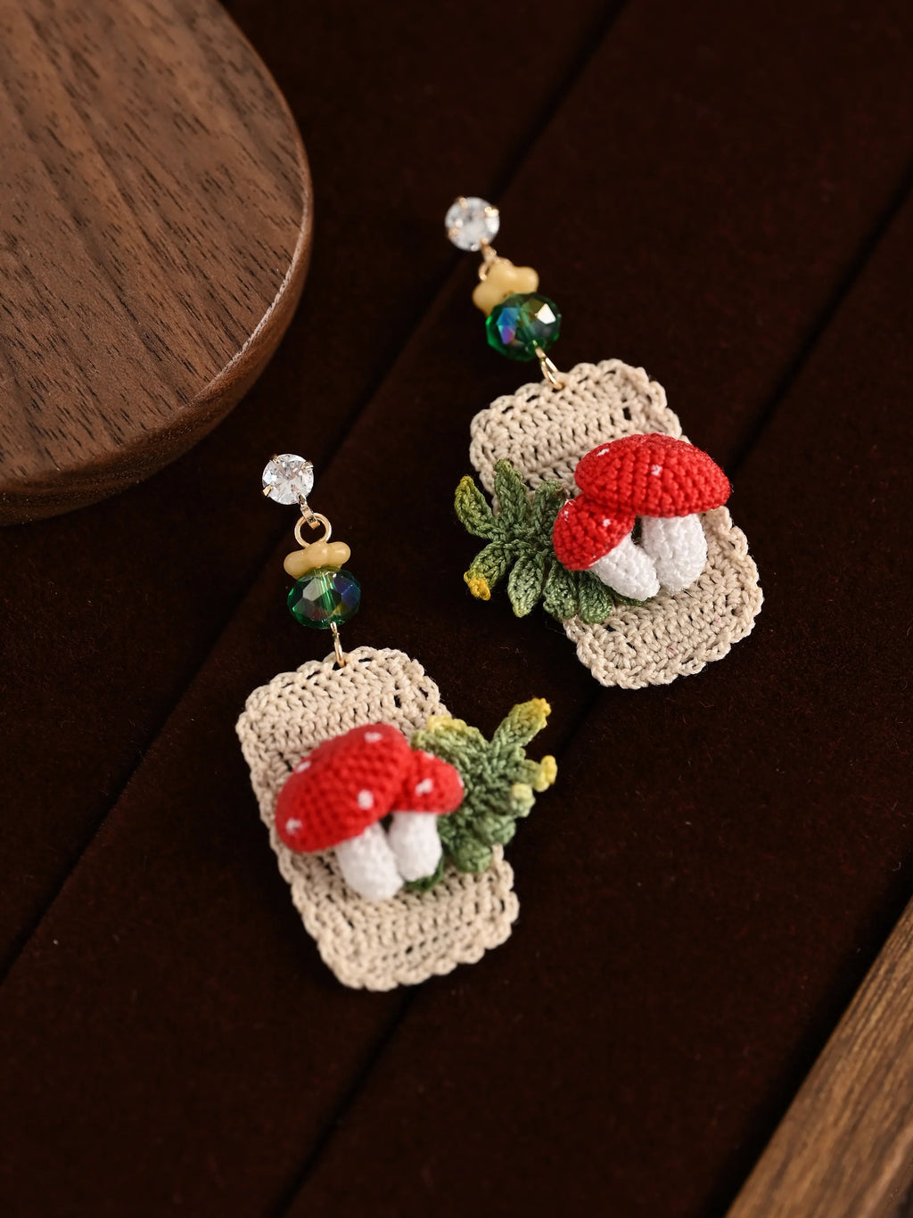Magic Carpet Mushroom Earrings